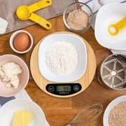Balanza de Cocina Digital de Bambú