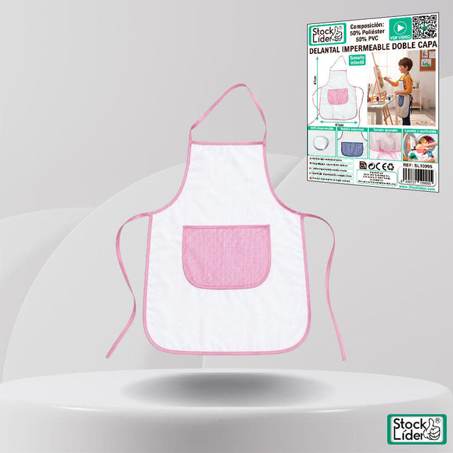 Delantal impermeable infantil doble capa