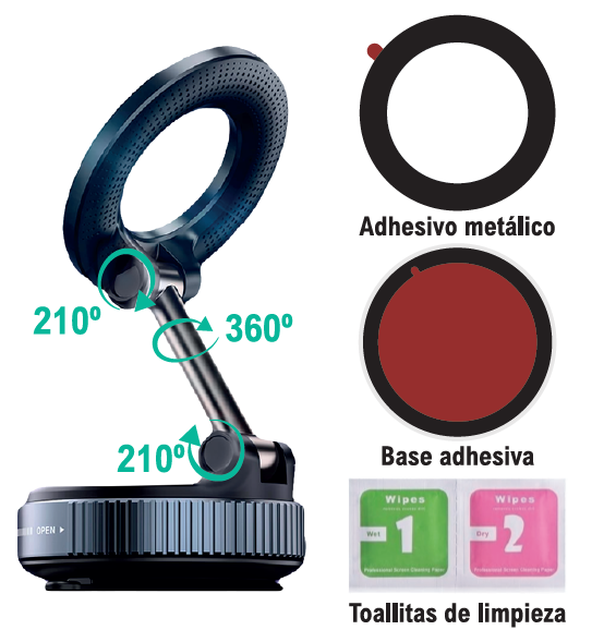 Soporte móvil magnético coche y moto