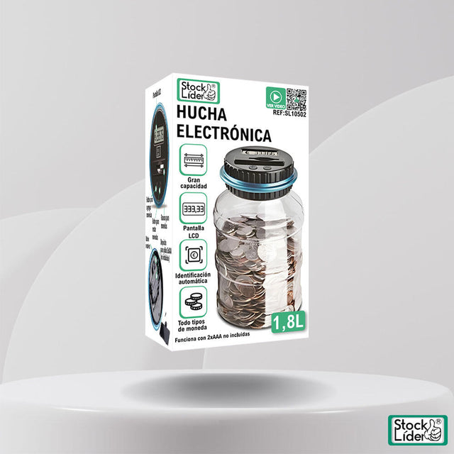 Hucha electrónica con contador LCD