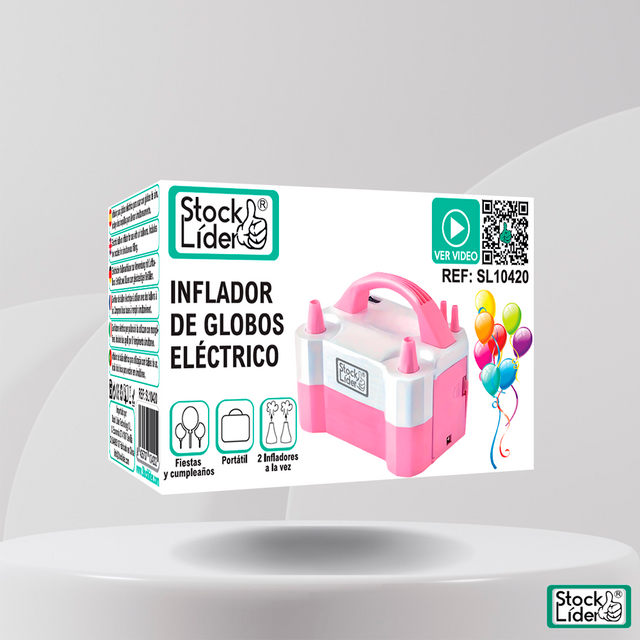 Inflador de globos eléctrico rápido y cómodo