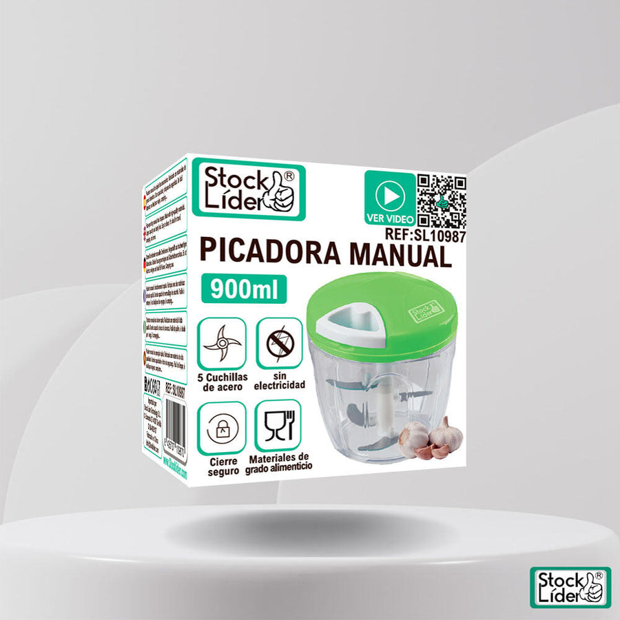 Picadora manual 900 ml con 5 cuchillas