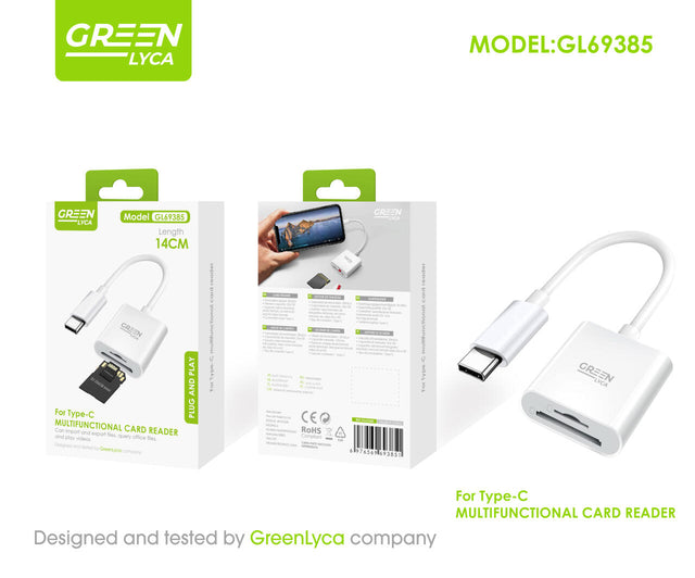 Lector tarjetas USB-C 2 en 1 | Green Lyca