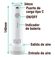 Bomba de vacío inalámbrico para bolsas