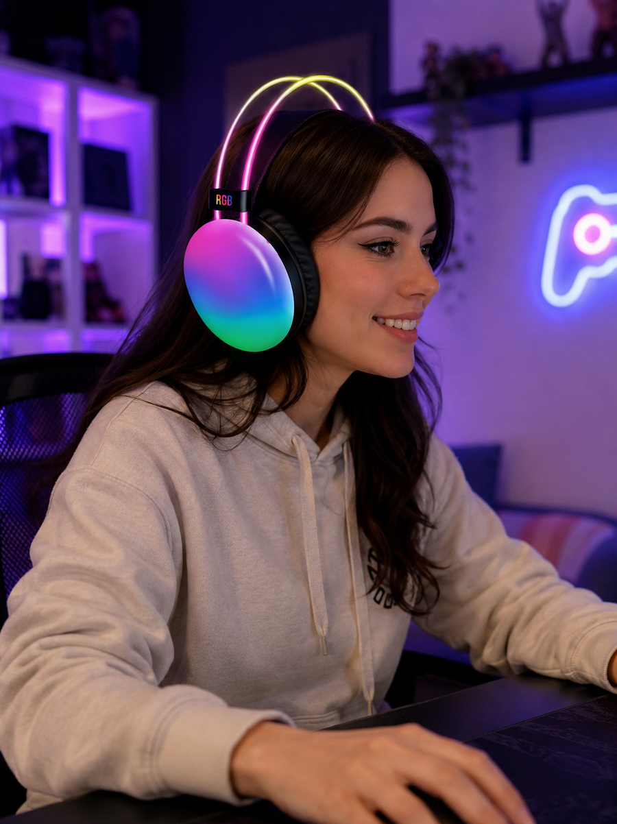 Auriculares inalámbricos RGB Bluetooth
