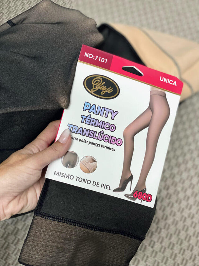 Panty térmico translúcido para invierno