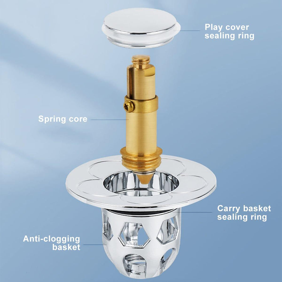 Tapón de drenaje para lavabo antiatascos