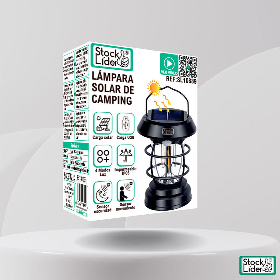 lámpara solar camping sensor movimiento