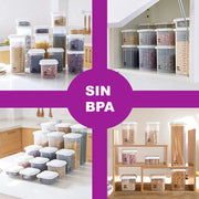 Recipientes apilables con tapa | Set 4