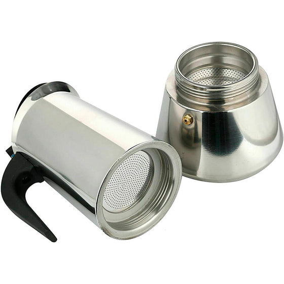 Cafetera italiana inducción 9 tazas acero
