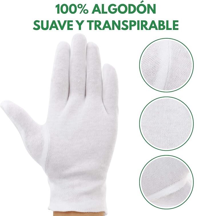 Guantes blancos elegantes y cómodos