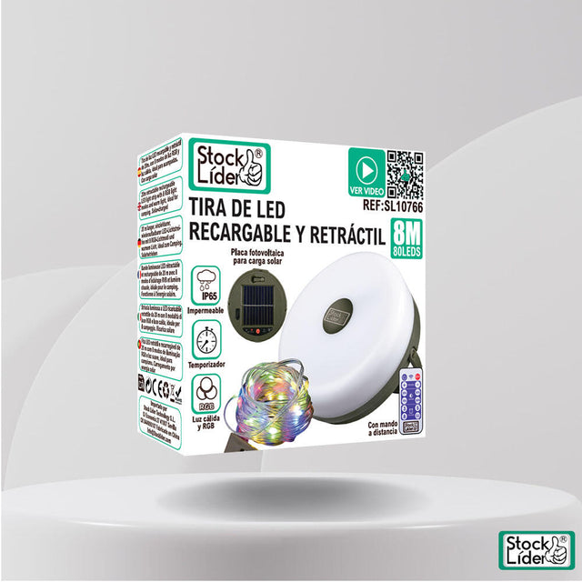 Tira led recargable retráctil 8 m | ViamoMas