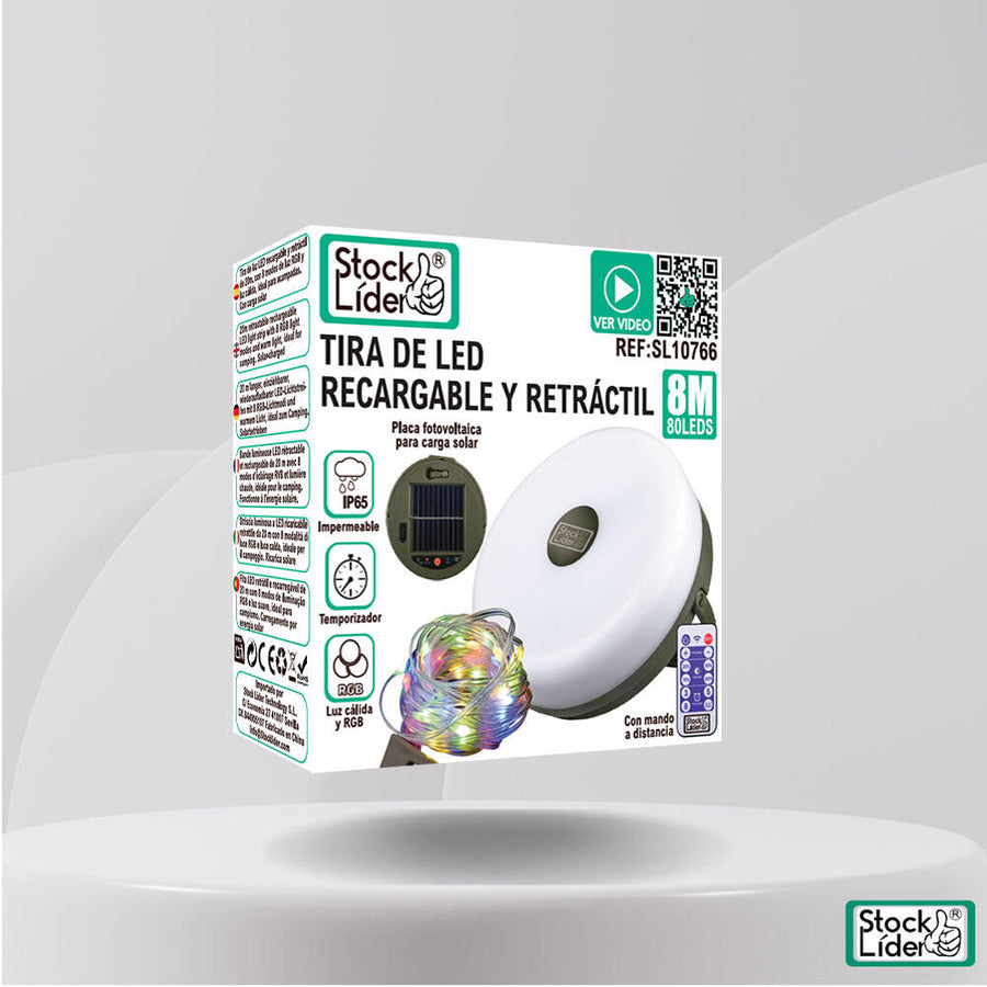 Tira led recargable retráctil