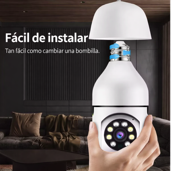 Cámara bombilla WiFi 360° HD | ViamoMas