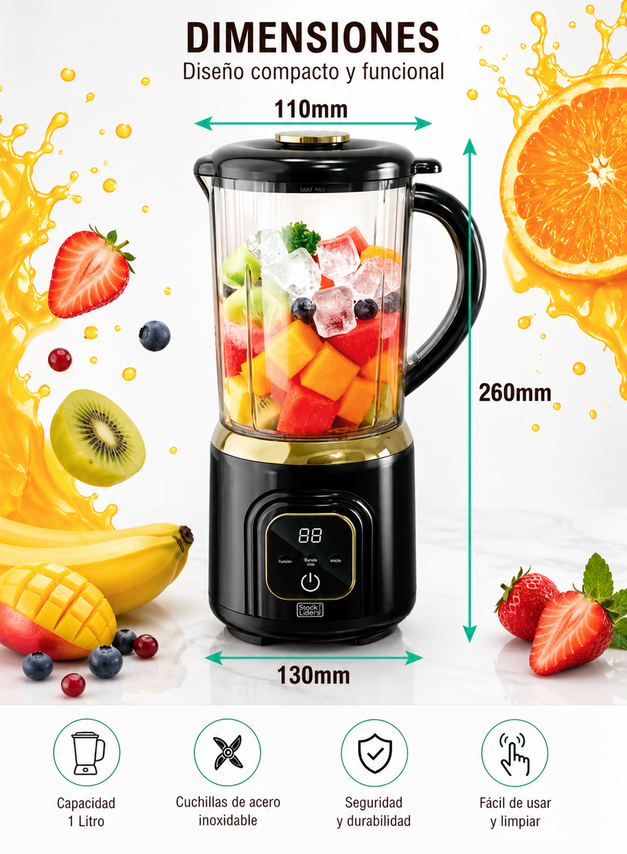 Batidora de vaso portátil USB 1L