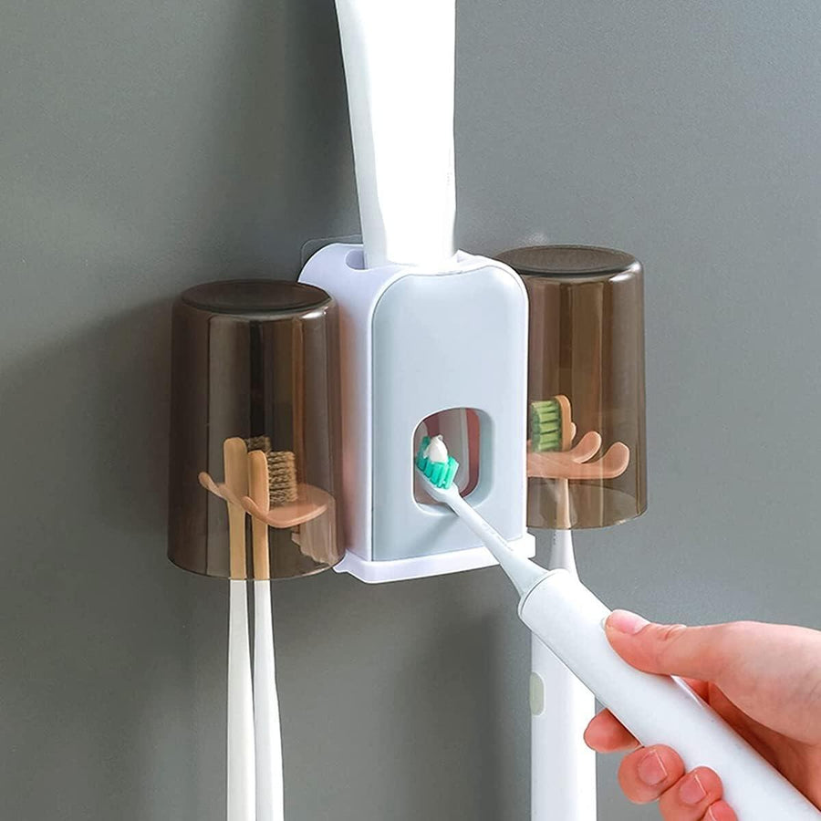 Soporte cepillo dientes dispensador pasta