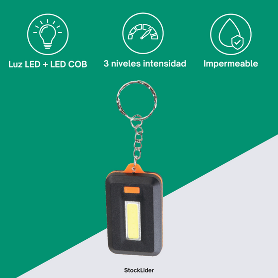 Linterna llavero LED COB potente | ViamoMas