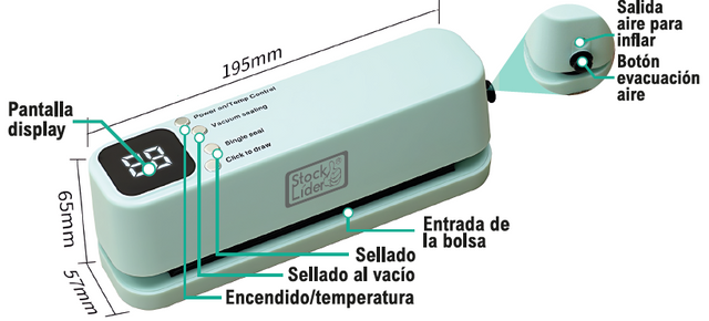 Selladora multifunción USB para bolsas