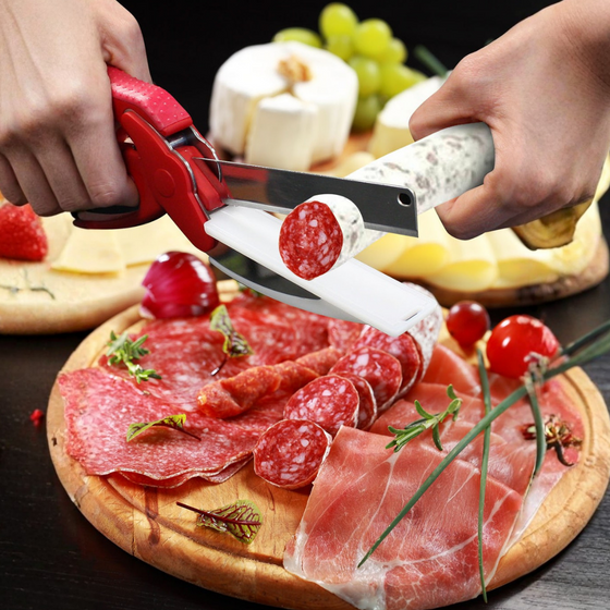 Tijeras de Cocina 2 en 1 con Tabla