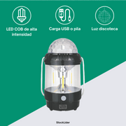 lámpara recargable proyector RGB portátil