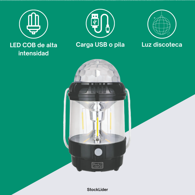 lámpara recargable proyector RGB portátil
