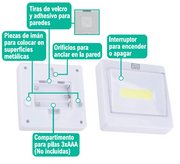 Lámpara COB 3W 200Lm portátil y fácil de instalar