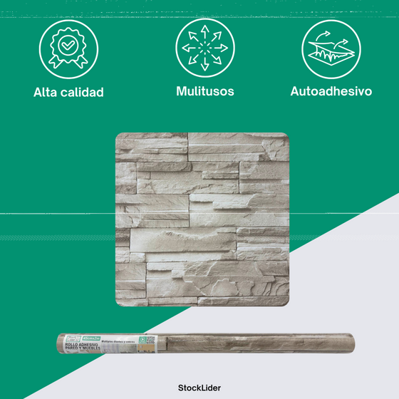 Rollo adhesivo pared y muebles 45x2m
