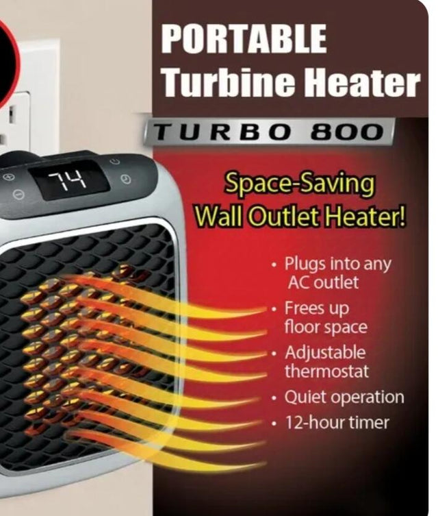 Calefactor Portátil 800W para enchufe
