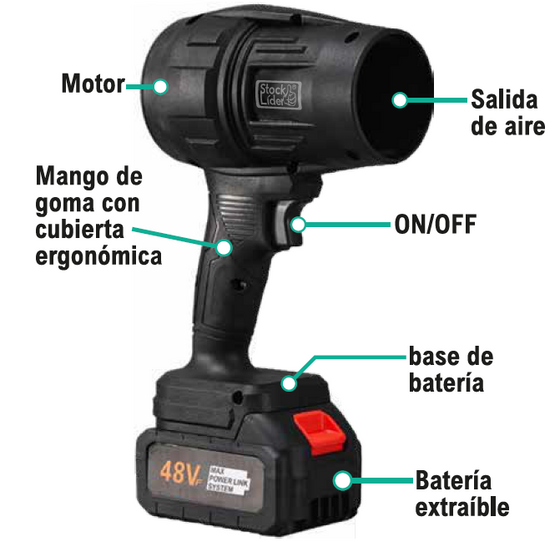 Soplador turbo de aire comprimido portátil