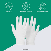 Guantes blancos elegantes y cómodos