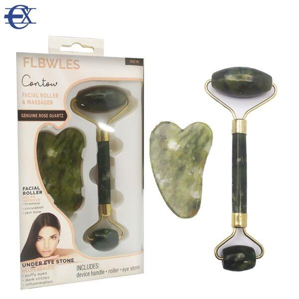 Masajeador facial jade y gua sha
