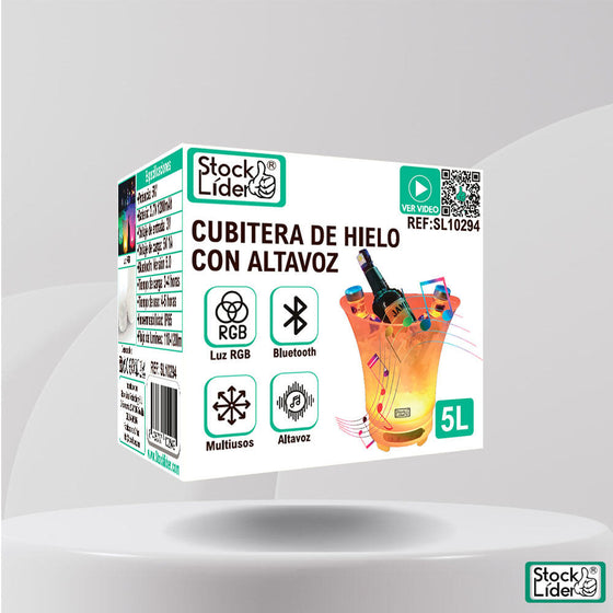 Cubitera de hielo con altavoz Bluetooth