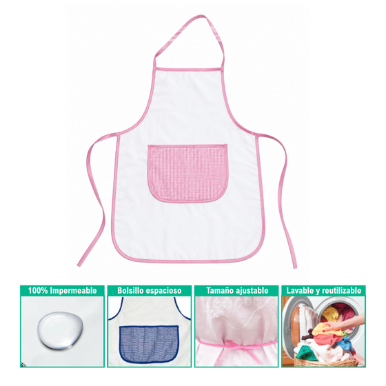 Delantal impermeable infantil doble capa