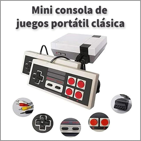 Mini consola 620 juegos retro portátil