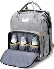 Mochila pañales con cuna plegable bebé