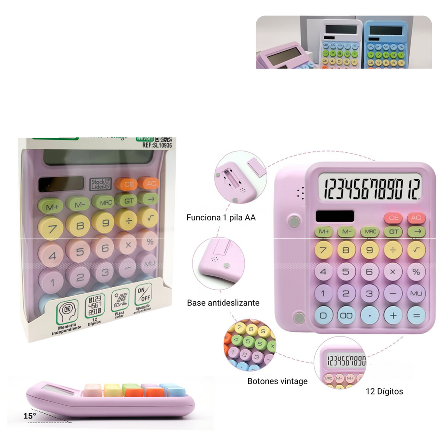 Calculadora retro de 12 dígitos