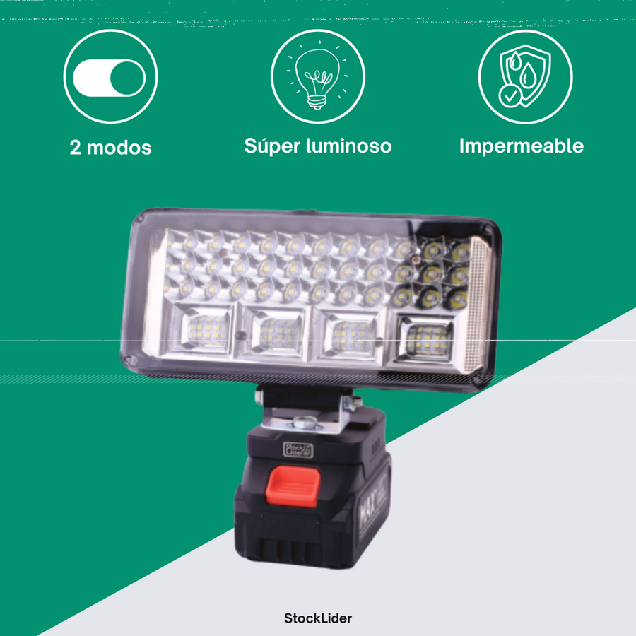 Foco LED solar con batería | Luz portátil 6500 lm
