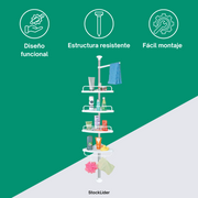 Estantería extensible para baño sin taladro