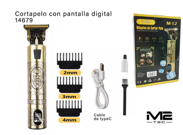 Cortapelo Recargable con Pantalla Digital