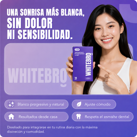 Tiras Blanqueadoras Dentales V34 | 14 uds