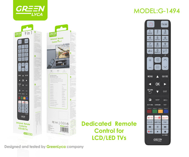 Mando Universal TV 9 en 1 Green Lyca