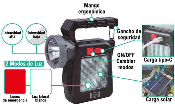 Lámpara solar portátil recargable | ViamoMas