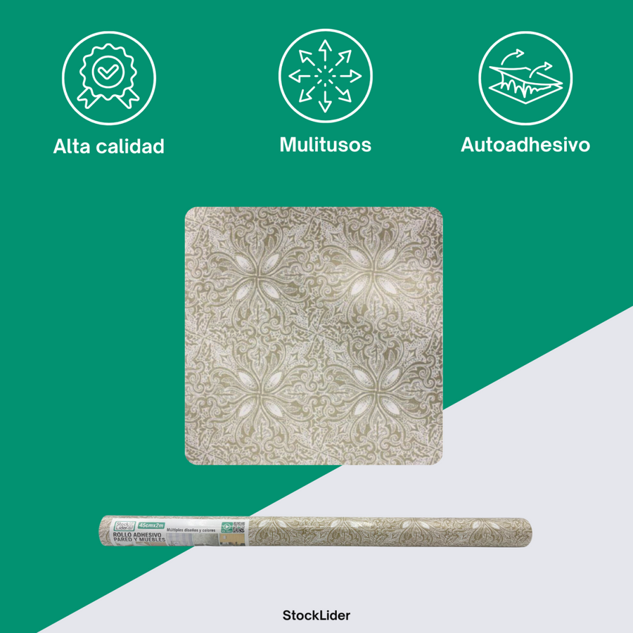 Rollo adhesivo pared y muebles 45x2m