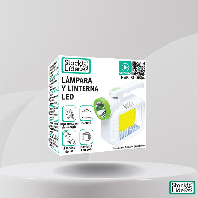 Lámpara linterna LED portátil | 2 en 1
