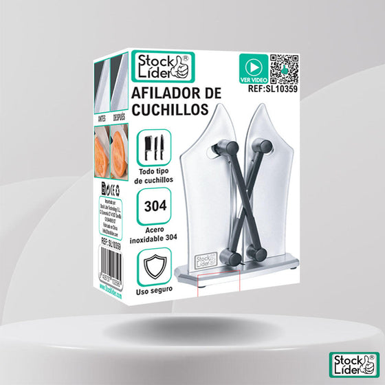 Afilador de cuchillos manual compacto