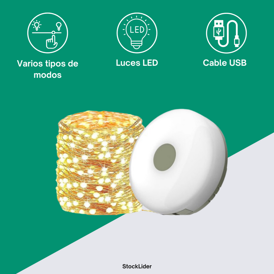 Tira LED recargable y retráctil