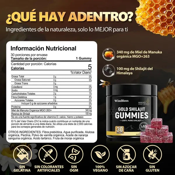 Gomitas de Shilajit Puro | Energía natural