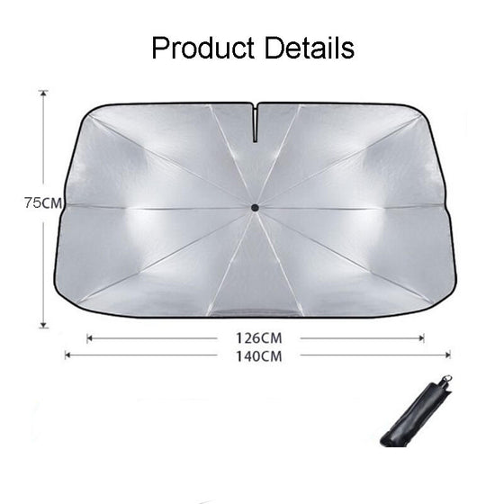 Parasol plegable para coche tipo paraguas