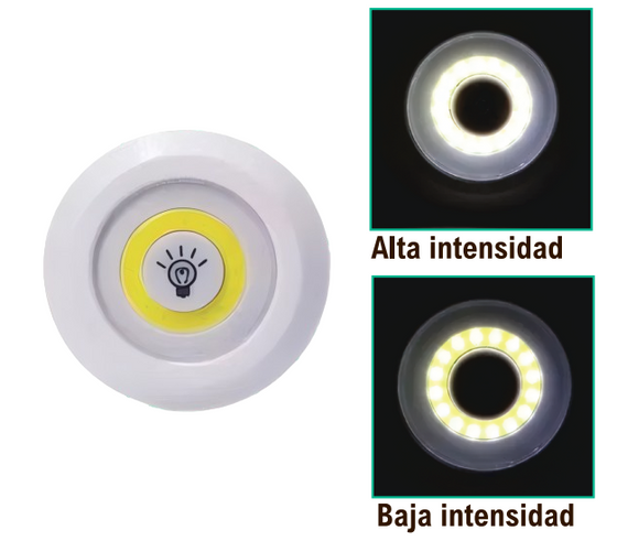 Set lámparas led cob mando | 3 luces fáciles
