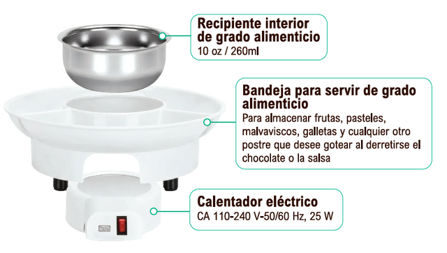 Máquina de fondue compacta 260 ml